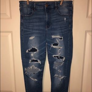 American Eagle Ripped Hi-Rise Jeans